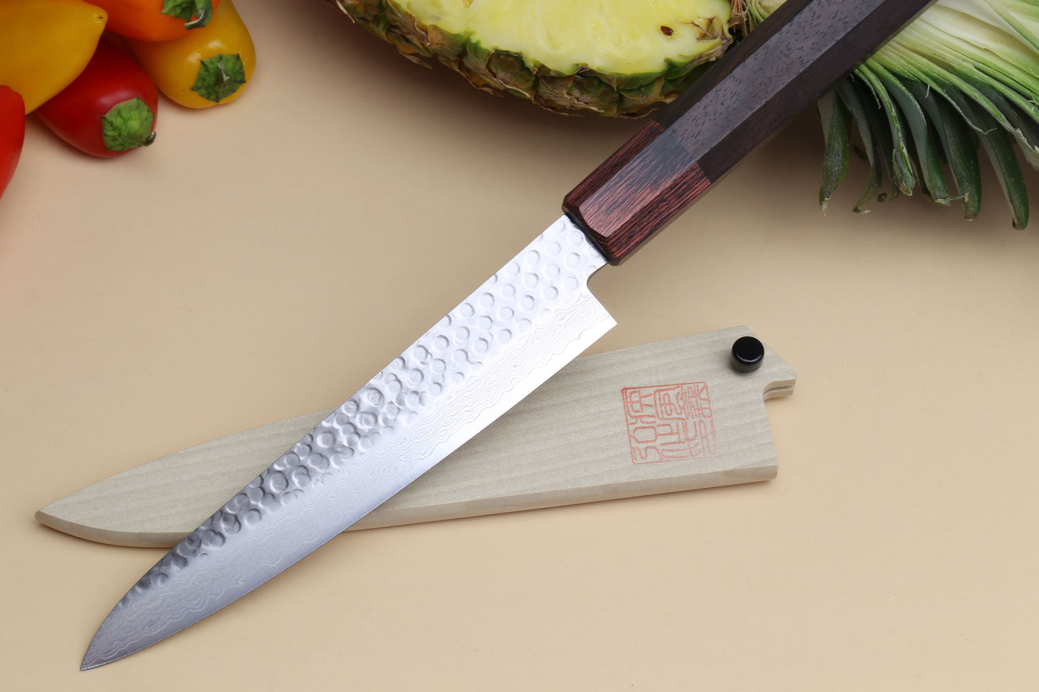 Yoshihiro VG-10 46 Layers Hammered Damascus Gyuto Japanese Chefs Knife –  Yoshihiro Cutlery