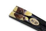 Japanese Premium Ebony Wood Chopsticks Fukiurushi Lacquered Kano Sanraku Gold Tiger with Paulownia Wooden Box