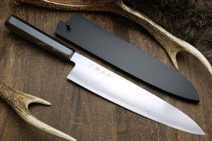 Yoshihiro Ginsan High Carbon Stainless Steel Gyuto Chefs Knife Ebony Handle