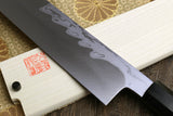 Yoshihiro Suminagashi Aoko Blue Steel #1 Kiritsuke Multipurpose Japanese Chef Knife Ebony wood Handle