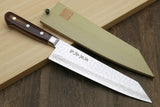 Yoshihiro VG-10 16 Layer Hammered Damascus Stainless Steel Kiritsuke Multipurpose knife 8.25"