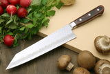 Yoshihiro VG-10 16 Layer Hammered Damascus Stainless Steel Kiritsuke Multipurpose knife 8.25"