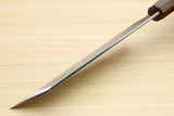 Yoshihiro Ginsan Semi-stainless Kenmuki Single-Edged Vegetable Knife Ebony Handle with Sterling Silver Ring