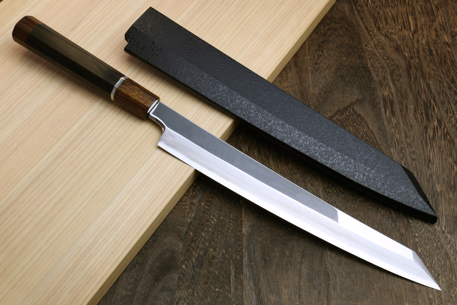 JIKKO Yanagi Shoren Ginsan Stainless steel Sushi Sashimi Japanese knife