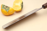 Yoshihiro High Speed Steel HAP40 Nakiri Vegetable Chefs Knife Ebony Handle with Nuri Saya Cover