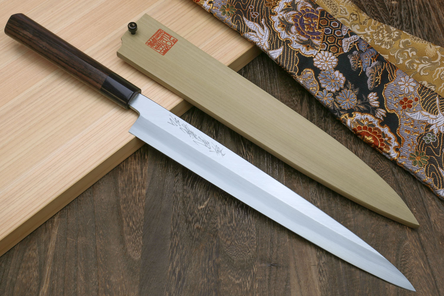 Yoshihiro Kasumi White Steel Yanagi Sushi Sashimi Japanese Knife