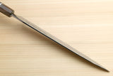Yoshihiro Left-Handed Ginsanko Mirror Polished Stain Resistant Steel Yanagi Sushi Sashimi Japanese Knife Ebony Handle with Silver Ring