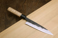 Yoshihiro Nashiji High Carbon White Steel #2 Petty Utility Japanese Chefs Knife with Camphor Handle