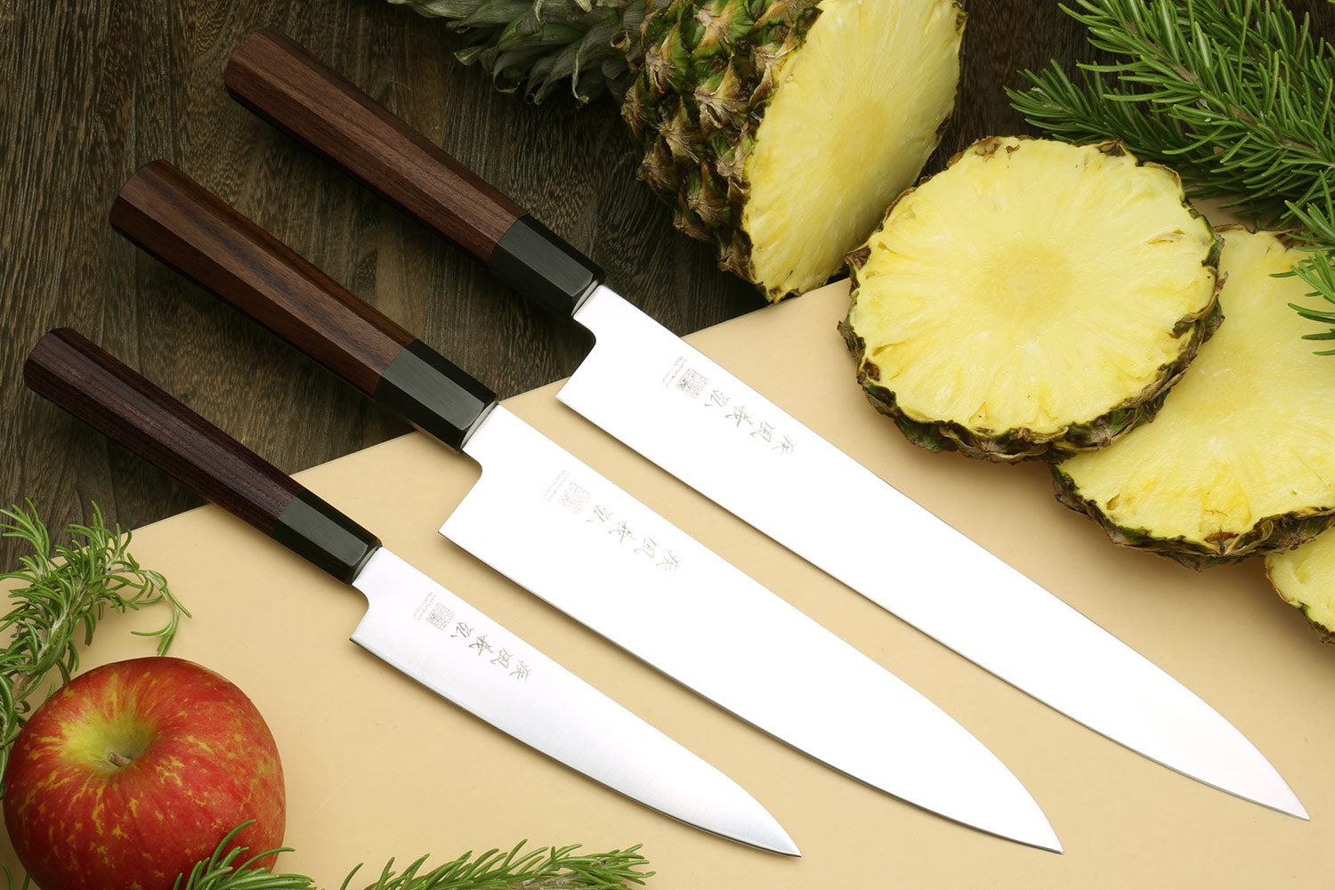 Yoshihiro Ice Hardened Stainless Steel Japanese Chef Knife 3PC Set: Gy –  Yoshihiro Cutlery