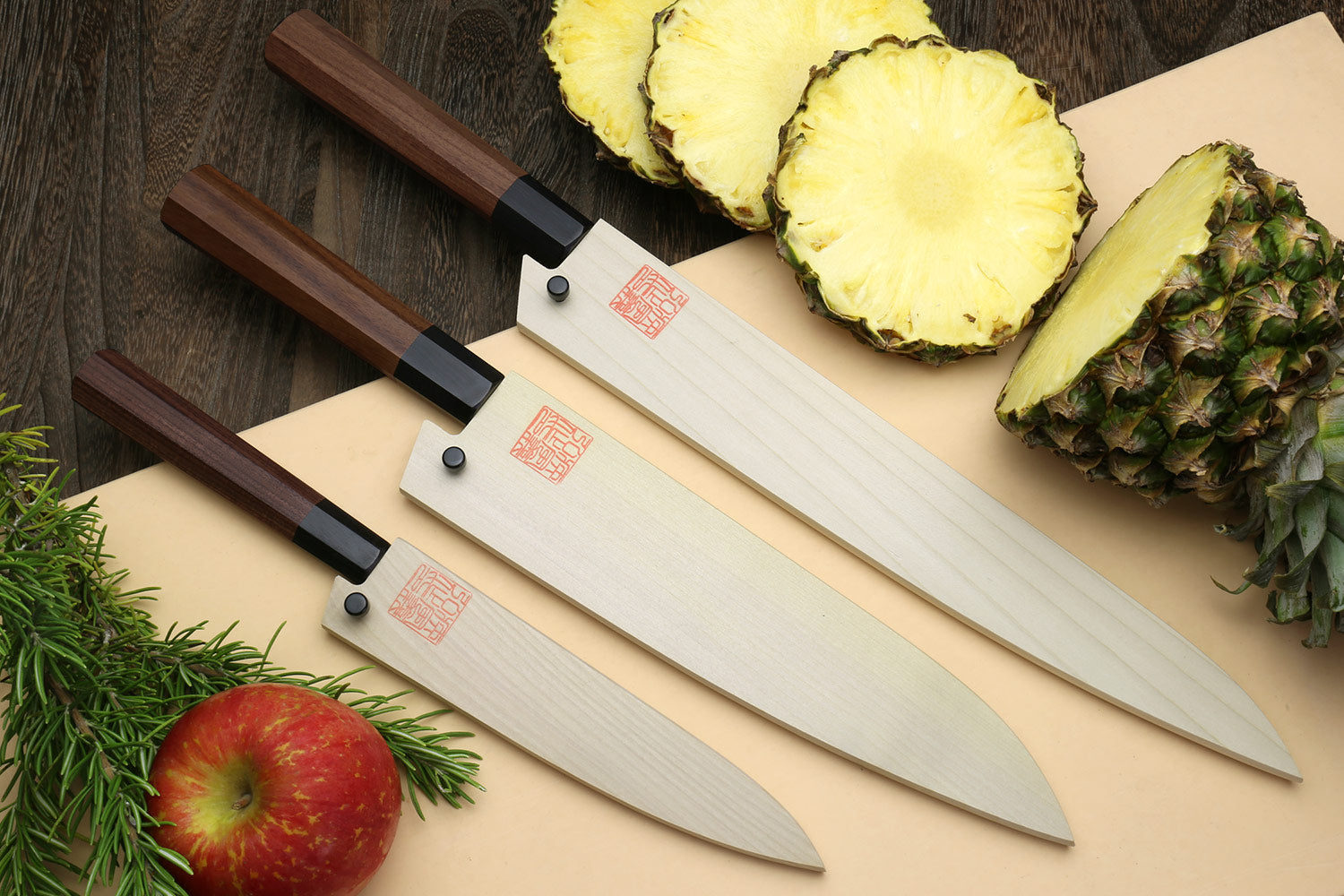 Yoshihiro Ice Hardened Stainless Steel Japanese Chef Knife 3PC Set: Gy –  Yoshihiro Cutlery