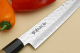 Yoshihiro VG-10 46 Layers Damascus Petty Utility Japanese Chef Knife (6'' (150mm)) (Ambrosia Handle)