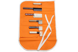 Yoshihiro Japanese Knife Cotton Pouch Bag Orange Color (6 Slots)