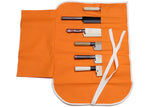 Yoshihiro Japanese Knife Cotton Pouch Bag Orange Color (6 Slots)