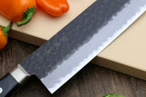 Yoshihiro Kurouchi Super Blue Steel Stainless Clad Nakiri Vegetable Chef Knife