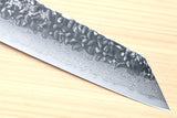 Yoshihiro Inox Stain-resistant Aus-10 Hammered Damascus Stainless Steel Ice Hardened Kiritsuke Multipurpose Chef Knife Shitan Handle
