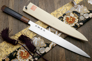 Yoshihiro HAP40 High Speed Stainless Steel Sujihiki Slicer Knife Rosewood Handle