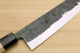 Yoshihiro Nashiji Kurouchi White Steel #2 Stainless Clad Gyuto Chefs Knife with Kaede Wood Handle