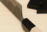 Yoshihiro Nashiji Kurouchi White Steel #2 Stainless Clad Gyuto Chefs Knife with Kaede Wood Handle
