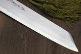 Yoshihiro Suminagashi Blue Steel #1 Kiritsuke Multipurpose Japanese Chef Knife Ebony wood Handle & Saya
