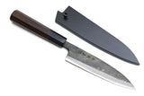 Yoshihiro Aogami Super Blue High Carbon Steel Kurouchi Petty Utility Knife with Shitan Wood Handle