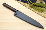 Yoshihiro Mizu Yaki Blue Steel #2 Kurouchi Petty Utility Japanese Knife Shitan Handle