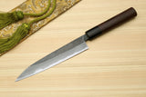 Yoshihiro Mizu Yaki Blue Steel #2 Kurouchi Petty Utility Japanese Knife Shitan Handle