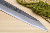 Yoshihiro Mizu Yaki Blue Steel #2 Kurouchi Petty Utility Japanese Knife Shitan Handle