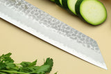 Yoshihiro Hammered Super Blue Steel Stainless Clad Kiritsuke Multipurpose Japanese Chef Knife