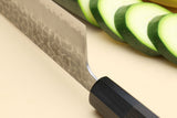 Yoshihiro Hammered Super Blue Steel Stainless Clad Kiritsuke Multipurpose Japanese Chef Knife