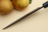 Yoshihiro Hammered Kurouchi Super Blue Steel Stainless Clad Petty Utility Knife with Shitan Handle