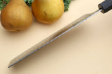 Yoshihiro Hammered Super Blue Steel Stainless Clad Nakiri Vegetable Knife