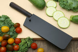 Yoshihiro Hammered Super Blue Steel Stainless Clad Nakiri Vegetable Knife