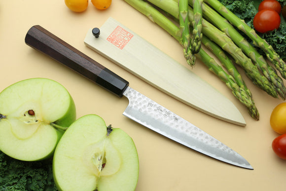 Yoshihiro Hammered Super Blue Steel Stainless Clad Petty Utility Knife