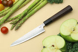 Yoshihiro Hammered Super Blue Steel Stainless Clad Petty Utility Knife