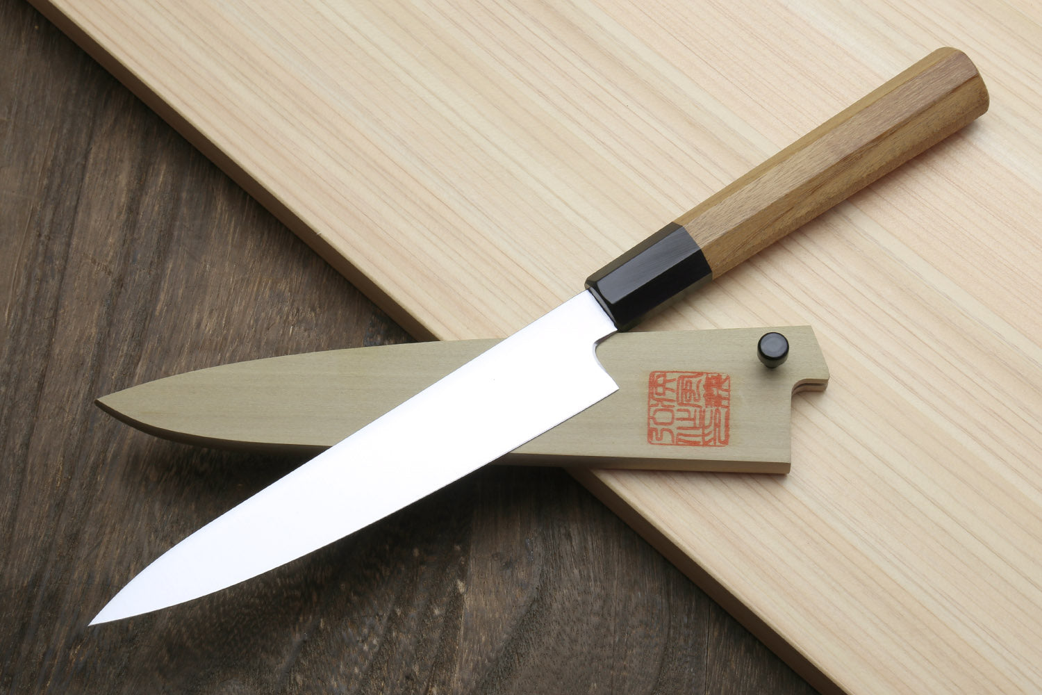 Yoshihiro VG-1 Gold Stainless Steel Petty Japanese Utility Knife Ambro –  Yoshihiro Cutlery
