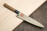 Yoshihiro VG-1 Gold Stainless Steel Petty Japanese Utility Knife Ambrosia Handle with Saya Cover