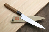 Yoshihiro VG-1 Gold Stainless Steel Petty Japanese Utility Knife Ambrosia Handle with Saya Cover