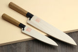Yoshihiro VG-10 46 Layers Hammered Damascus Gyuto (210mm/240mm) Petty (150mm) Ambrosia Handle Chefs Knife Set