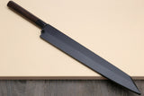 Yoshihiro Hongasumi White Steel Yanagi-Kiritsuke Sushi Sashimi Japanese Knife Rosewood Handle with Nuri Saya Cover