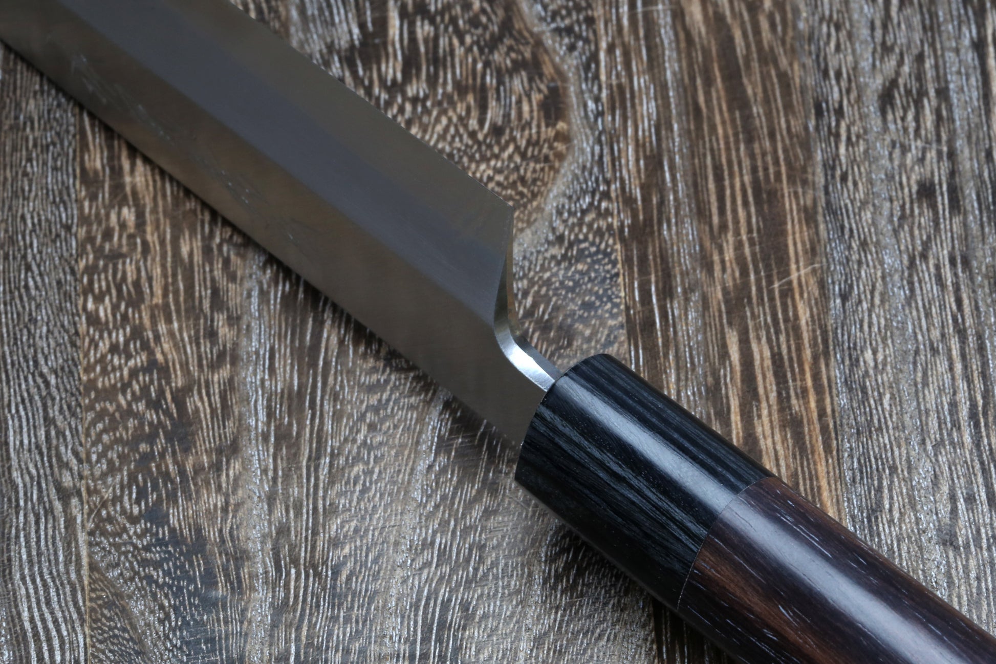 Yoshihiro Inox Stainless Steel Yanagi Sushi Sashimi Japanese Chef Knife Round Rosewood Handle with Nuri Saya Cover
