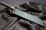 Yoshihiro Hayate ZDP-189 Super High Carbon Stainless Steel Kiritsuke Knife Octagonal Ebony Wood Handle with Sterling Silver Ring