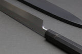 Yoshihiro Ginsan Honyaki Mirror Polished Yanagi Japanese Sushi Sashimi Chef Knife with Premium Ebony Handle