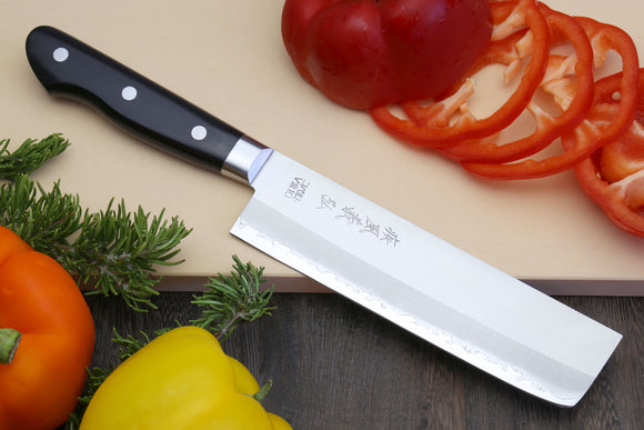 Yoshihiro VG-10 Gold Stainless Steel Nakiri Japanese Vegetable Knife 6.5″ (165mm)