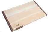 Yoshihiro Hinoki Cypress Anti-bacterial Japanese Natural Wooden Professional Grade Cutting Board with Anti Twisting Walnut Rim