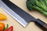 Yoshihiro Blue High Carbon Steel #1 Masashi Kurouchi Series Gyuto Japanese Multipurpose Knife with Shitan Wood Handle