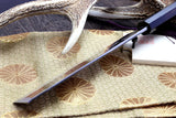 Yoshihiro Honyaki Mirror-Polished Blue Steel #2 Edo Usuba Traditional Japanese Vegetable Chopping Chefs Knife Ebony wood Handle