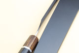 Yoshihiro Hayate ZDP-189 Super High Carbon Stainless Steel Sujihiki Kiritsuke Slicer Knife Premium Ebony Handle with Sterling Silver Ring Nuri Saya Cover