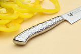 Yoshihiro Hayate Inox Aus-8 Santoku & Petty (4.7") Knife 2pc Set - Integrated Stainless Handle