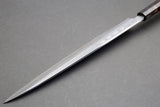 Yoshihiro Suminagashi Blue Steel #1 Yanagi Sushi Sashimi Japanese Knife Ebony Handle with Ebony Saya