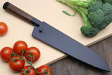 Yoshihiro Blue High Carbon Steel #1 Masashi Kurouchi Series Gyuto Japanese Multipurpose Knife with Shitan Wood Handle